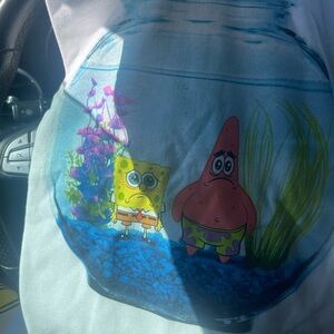 SpongeBob SquarePants White Top with Colorful Print